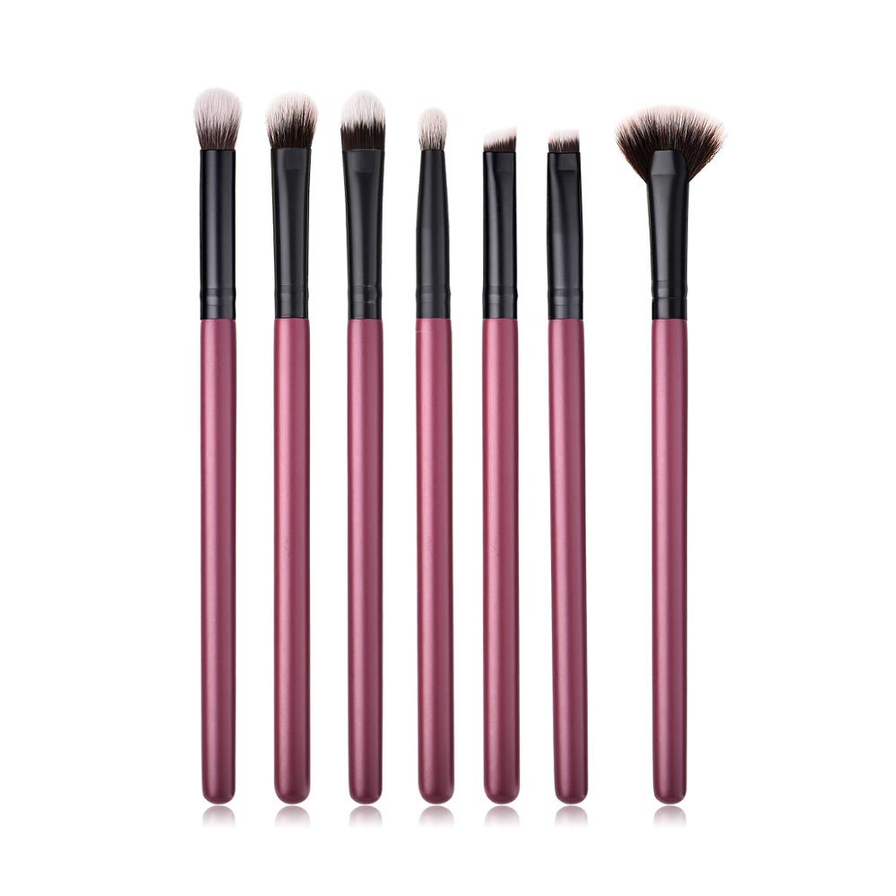 7pcs concealer brush with small fan brush flat highlighter makeup angled brow eye shadow brush